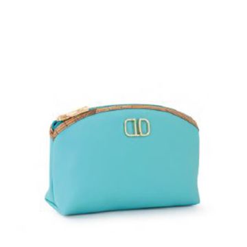 POCHETTE #BUSTINA STONDATA PICCOLA GRANATO SINTETICO TURCHESE