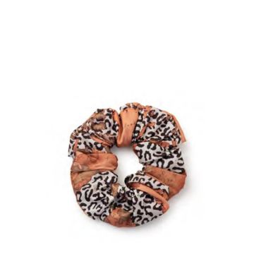 ACCESSORI #ELASTICO PER CAPELLI GRANDE RASO ANIMALIER ECRU